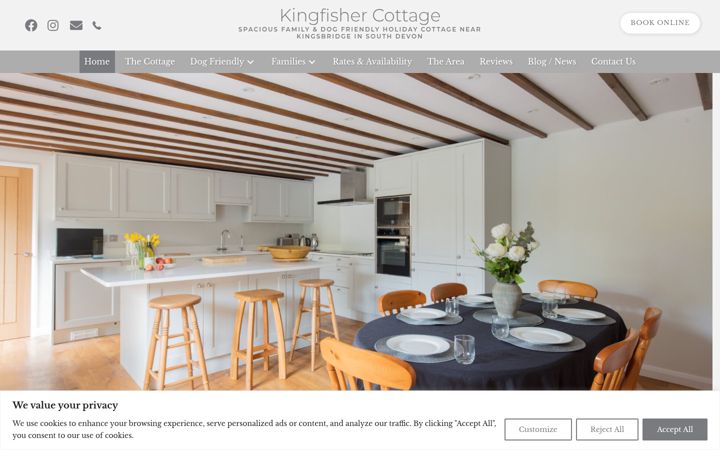 Screenshot of devonshirecottages.co.uk