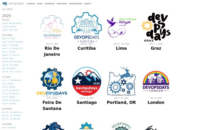 Screenshot of devopsdays.org