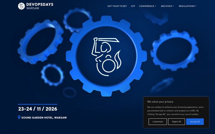 Snímek obrazovky devopsdays.pl