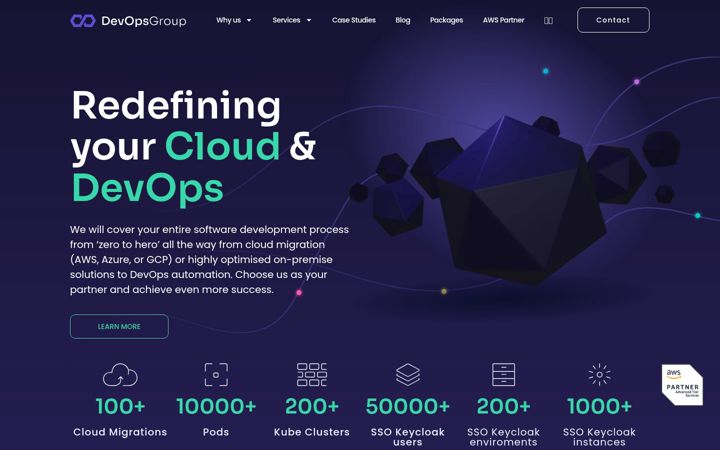 Screenshot stránky devopsgroup.eu