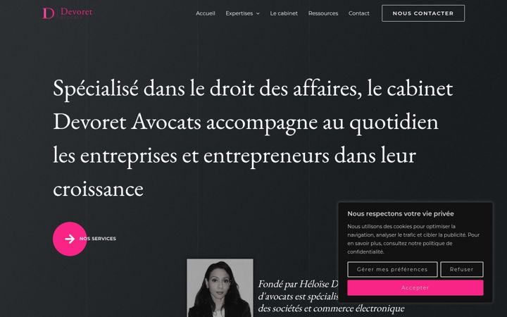 Screenshot of devoret.fr