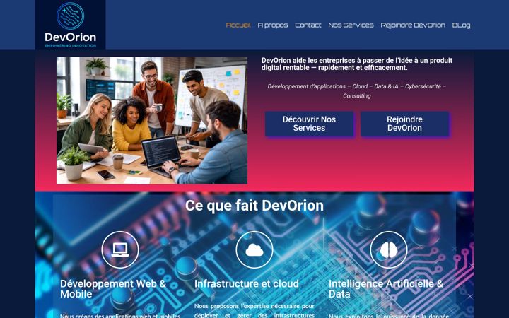 Skärmbild av devorion.net