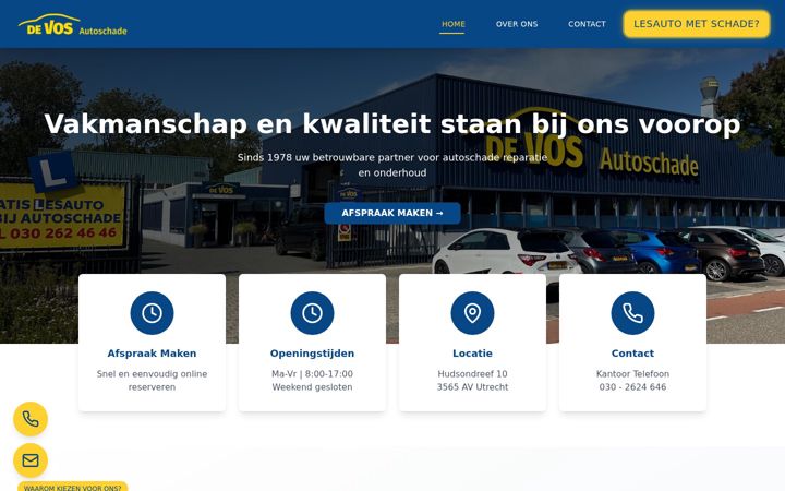Képernyőkép: devosautoschade.nl
