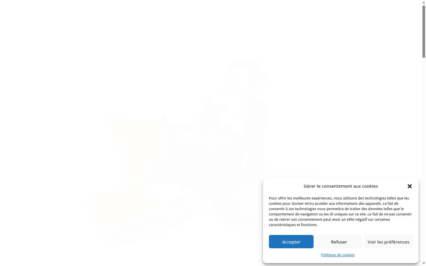 Screenshot του banner συγκατάθεσης που εμφανίστηκε πριν από οποιαδήποτε αλληλεπίδραση