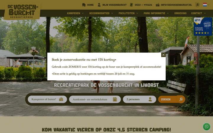Képernyőkép: devossenburcht.nl