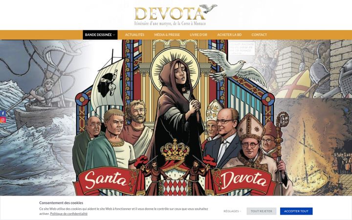 Skärmbild av devota.net
