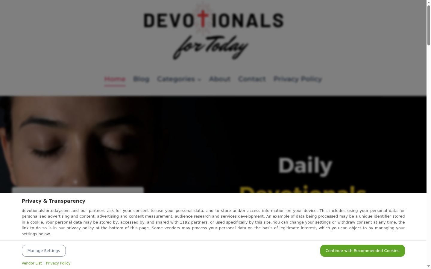 Screenshot van de toestemmingsbanner zoals getoond vóór enige interactie