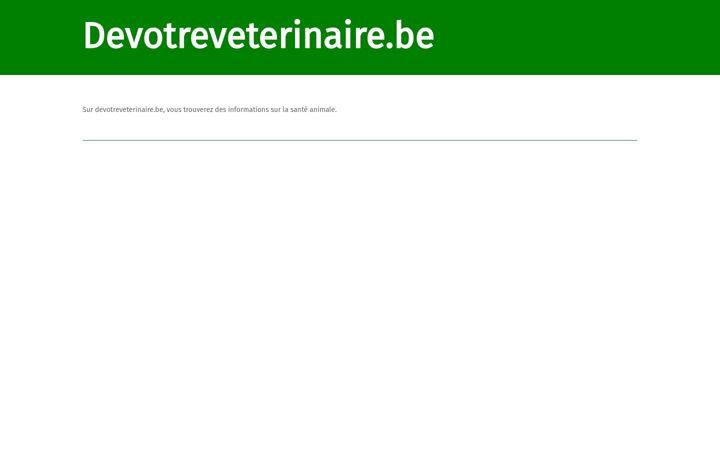 Screenshot του devotreveterinaire.be
