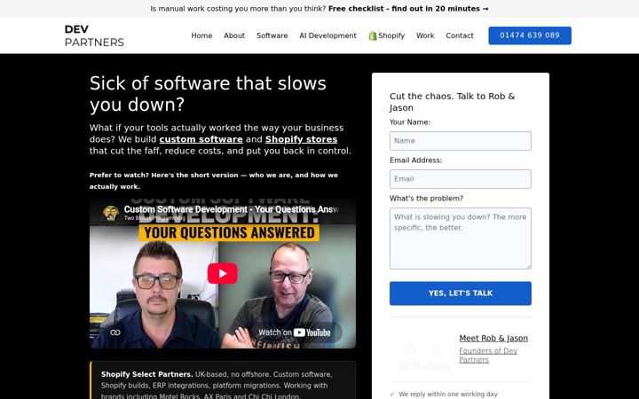 Screenshot of devpartners.co.uk