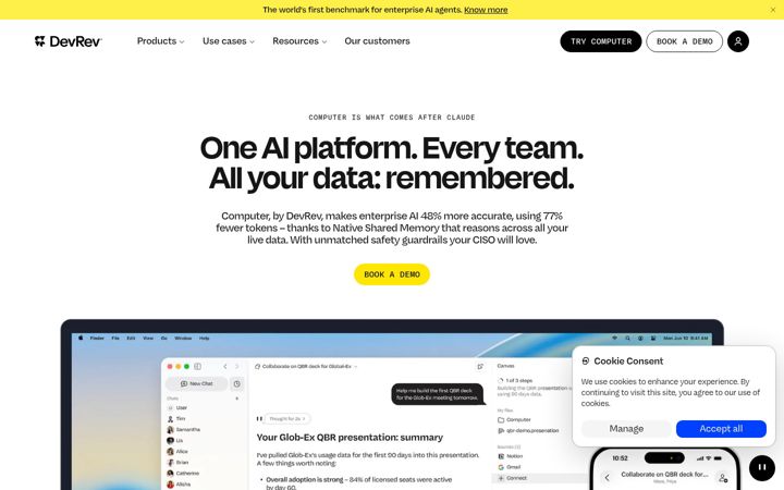 Skjermbilde av devrev.ai
