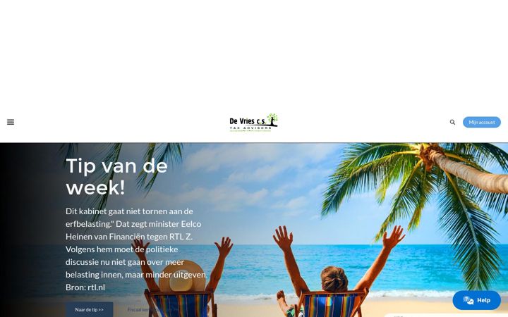 Screenshot του devriestaxadvisors.nl
