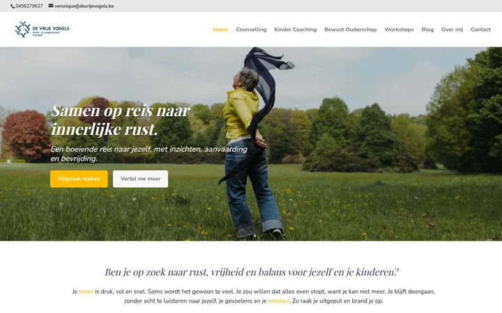 Screenshot of devrijevogels.be