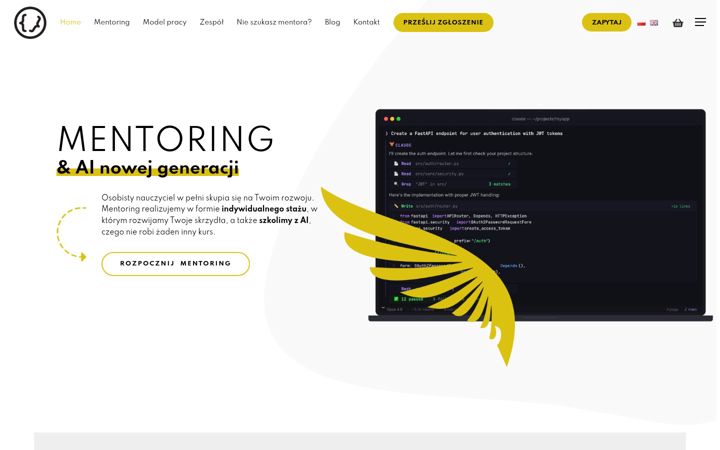 Snímek obrazovky devs-mentoring.pl