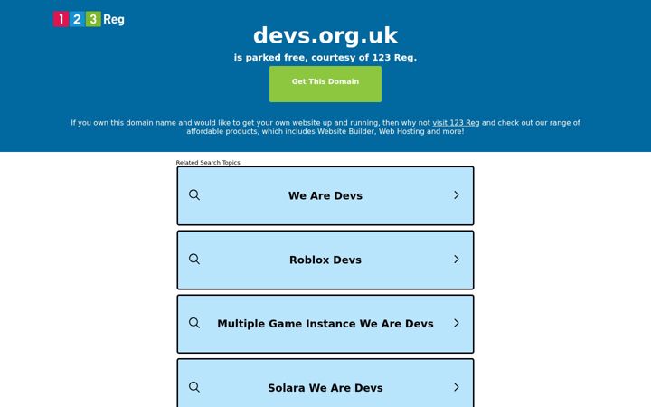 Screenshot of devs.org.uk