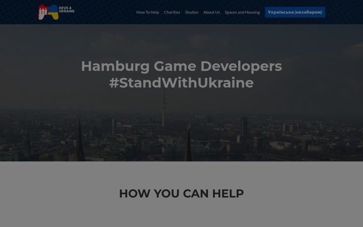 Captură de ecran a devs4ukraine.de