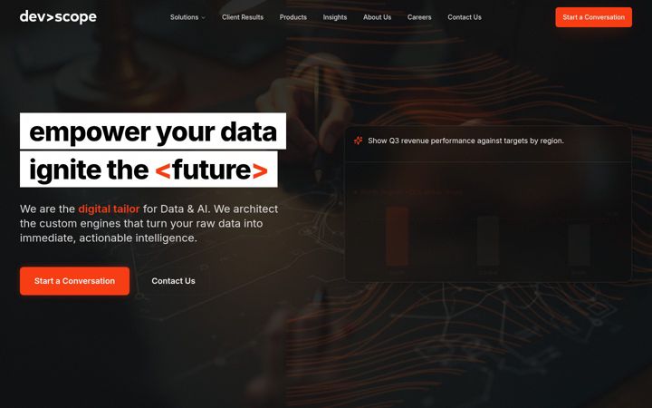 Skärmbild av devscope.net