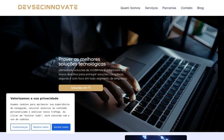 Skærmbillede af devsecinnovate.com.br