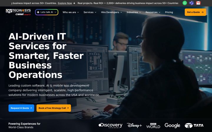 Екранна снимка на devtechnosys.com
