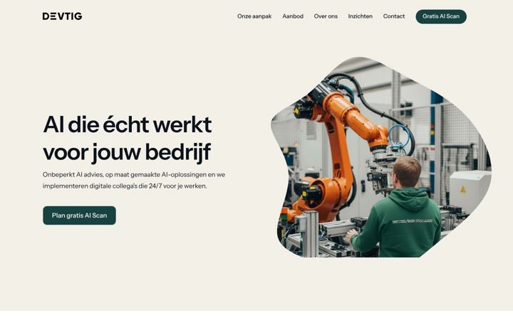 Screenshot of devtig.nl