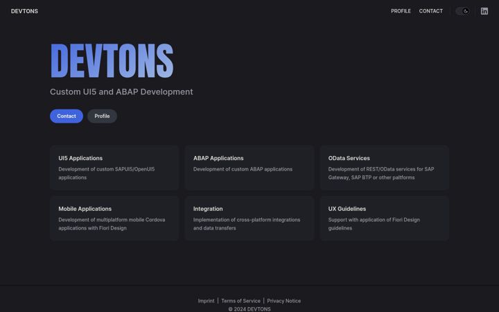 Screenshot of devtons.com