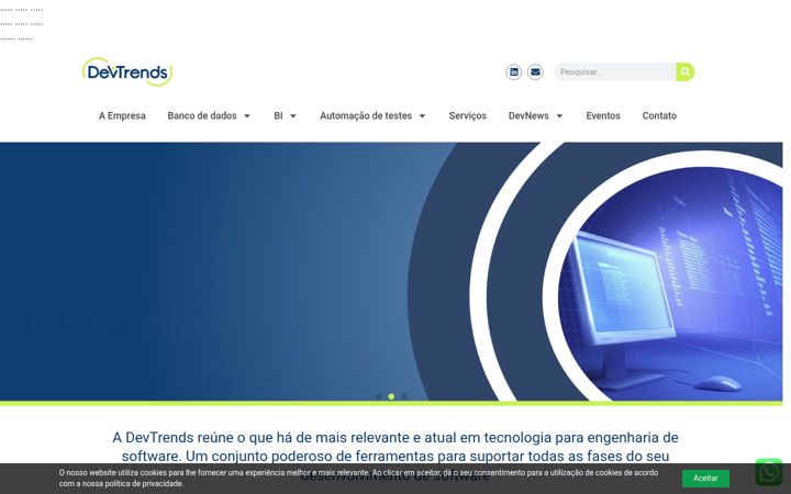 Skærmbillede af devtrends.com.br