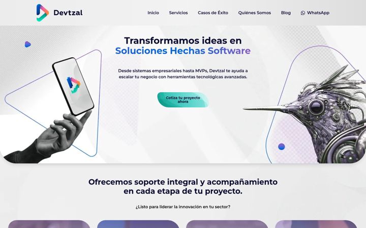 Screenshot of devtzal.com