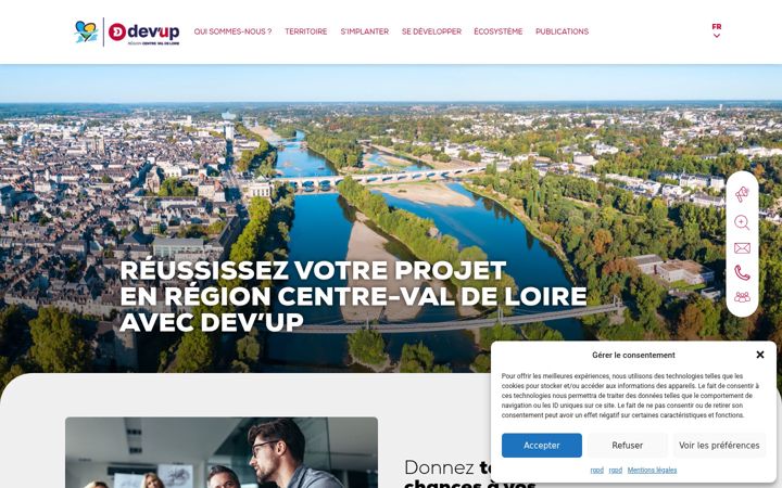 Ekraanipilt saidist devup-centrevaldeloire.fr