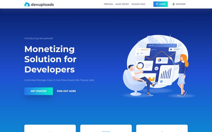 Screenshot of devuploads.com