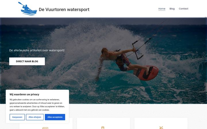 Screenshot of devuurtorenwatersport.nl