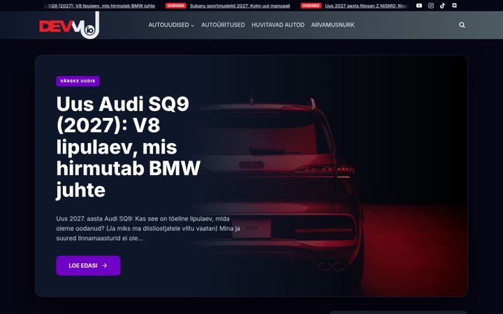 Skärmbild av devvu.io