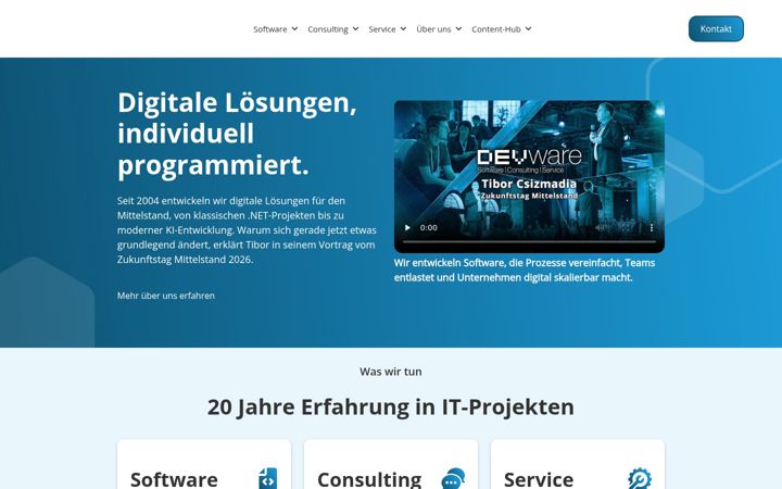Screenshot of devware.de