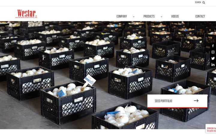 Skärmbild av devwestarseeds.net