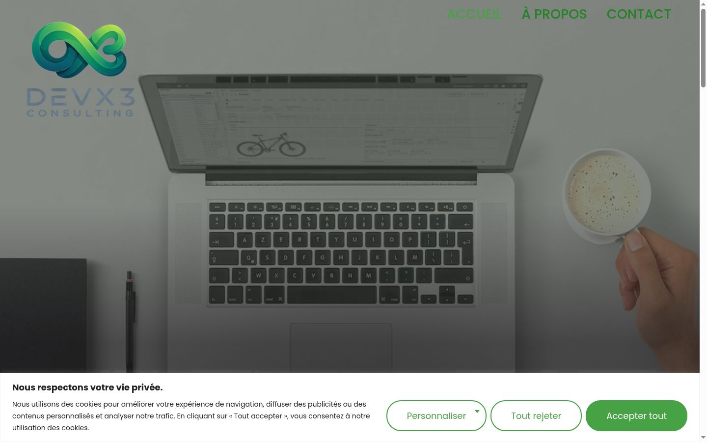 Sutikimo reklamjuostės, rodytos prieš bet kokią sąveiką, ekrano kopija