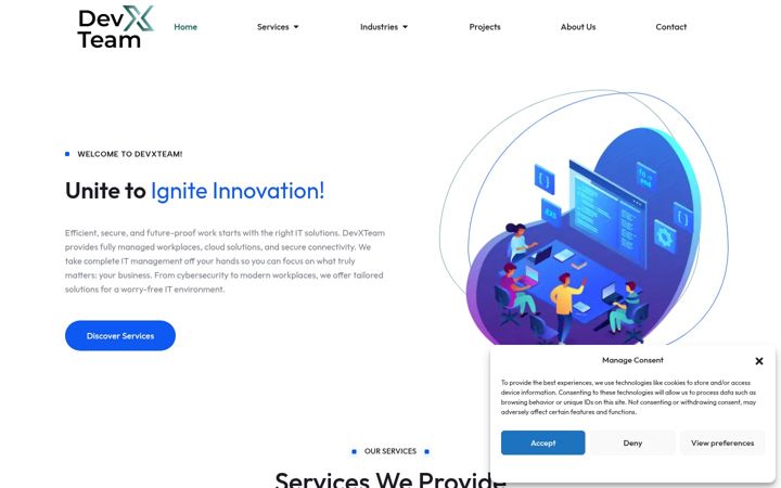Screenshot of devxteam.com
