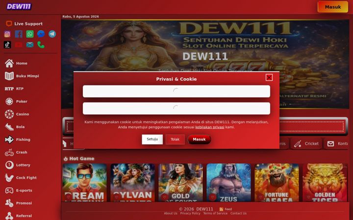 Skärmbild av dew111.net