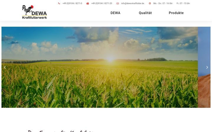 Snímek obrazovky dewa-kraftfutter.de