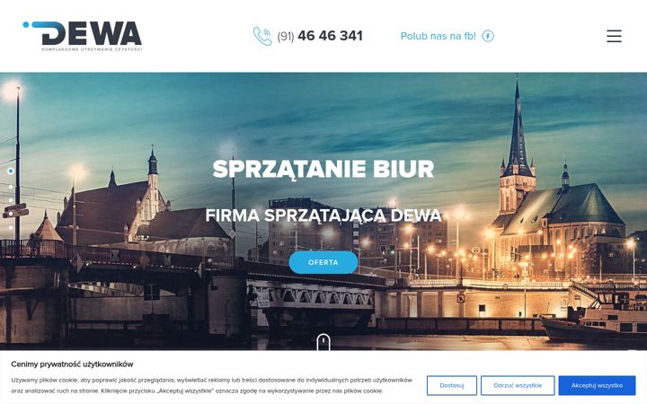 Snímek obrazovky dewa.com.pl