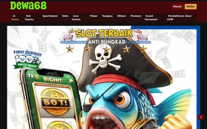 Екранна снимка на dewa68slot.com