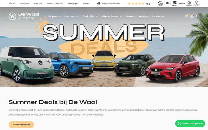 Screenshot of dewaalautogroep.nl