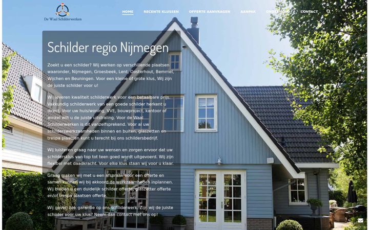 Screenshot of dewaalschilderwerken.nl