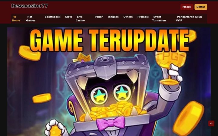 Screenshot of dewacasino77.com