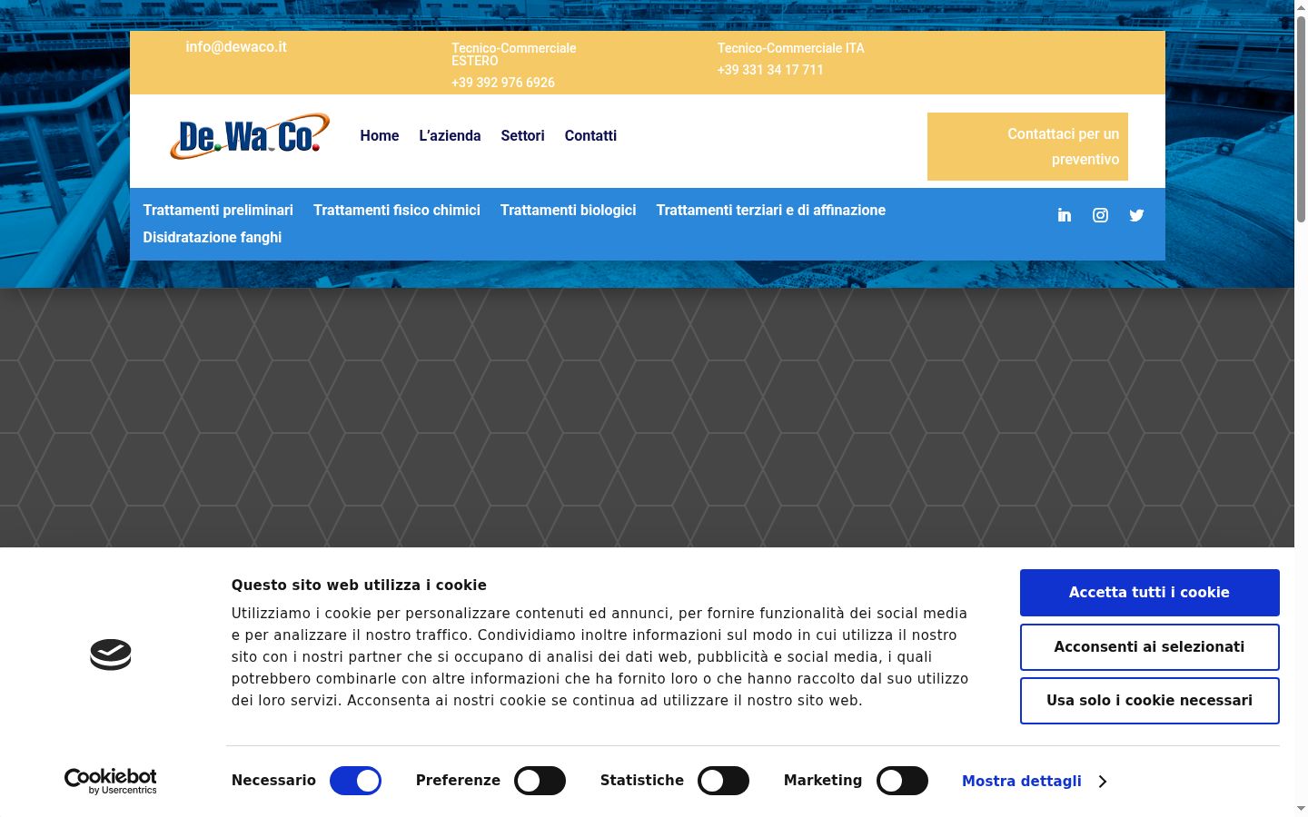 Screenshot des Einwilligungsbanners vor jeglicher Interaktion
