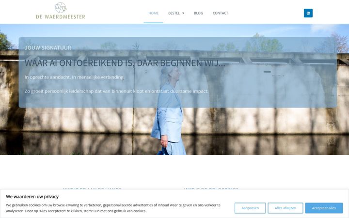 Screenshot of dewaerdmeester.nl