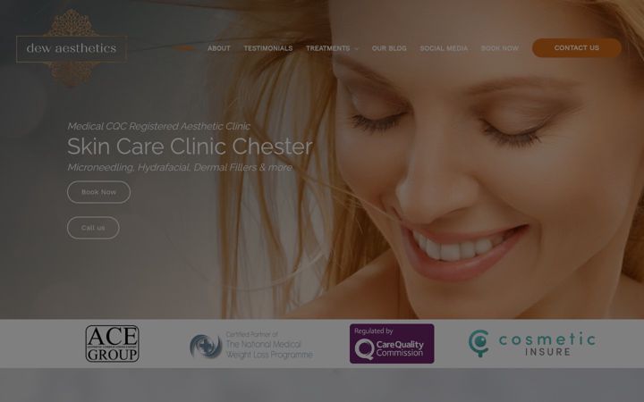Screenshot von dewaesthetics.co.uk