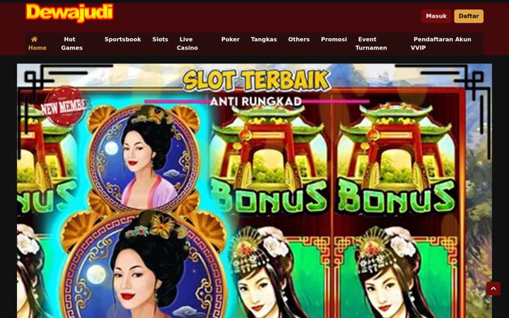 Ekrano kopija dewajudislot.org