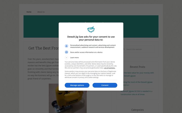 Screenshot of dewaltjigsaw.com