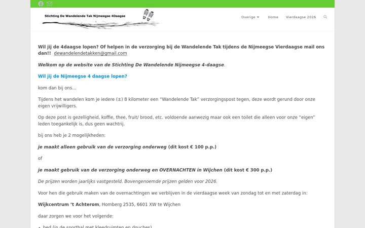 Képernyőkép: dewandelendetak.nl
