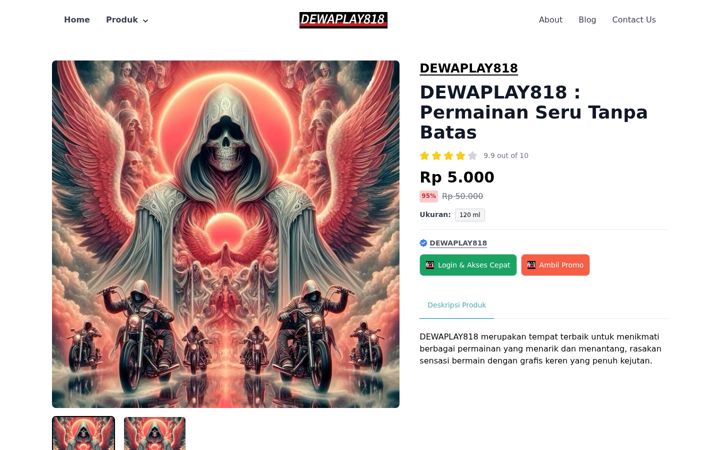 Screenshot of dewaplay818.com
