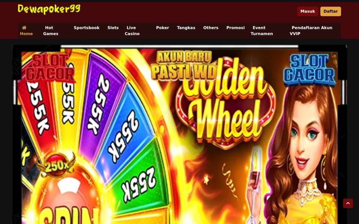 Screenshot van dewapoker99.net