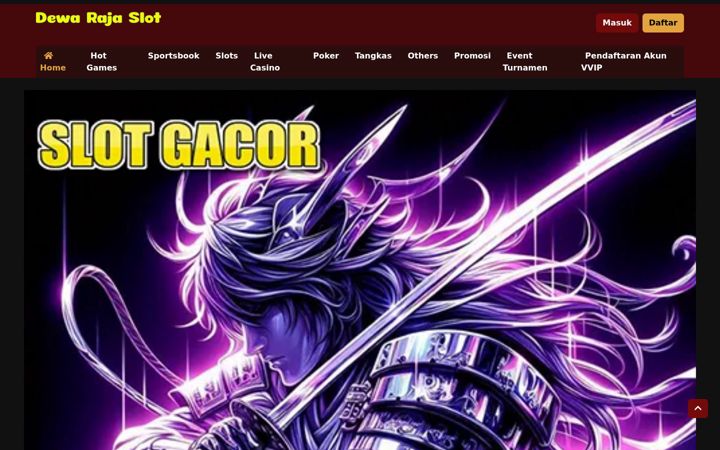 Screenshot of dewarajaslot.com